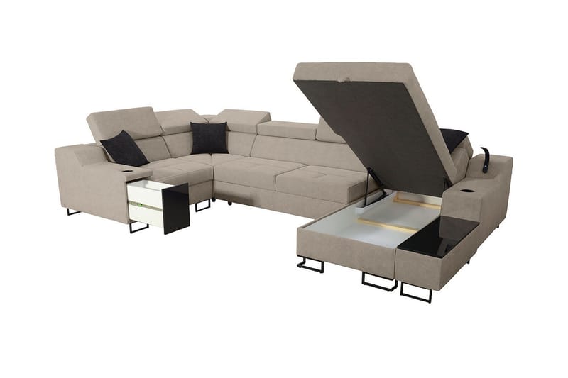 5 ist. Vuodesohva Vasen - Vihreä - Huonekalut - Sohva - Vuodesohva