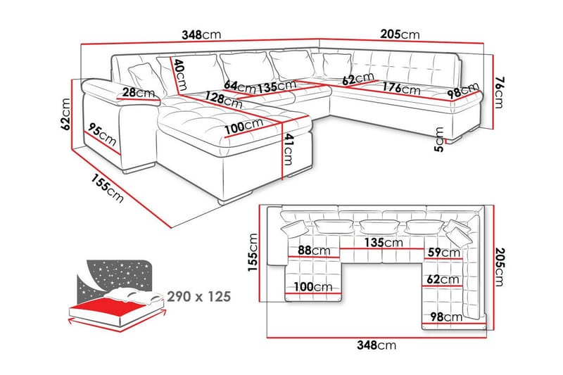5:n ist Kulmasohva Sakri - Huonekalut - Sohva - Vuodesohva