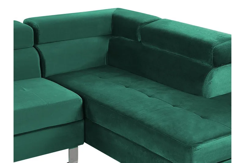 5:n ist Kulmavuodesohva Dagsvad Vasen - Sametti/Vihreä - Huonekalut - Sohva - Vuodesohva