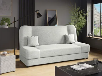 Abron 3-istuttava taitettava vuodesohva 116x195 cm säilytystilalla kangasta - Harmaa - Huonekalut - Sohva - Vuodesohva - 3 istuttava vuodesohva