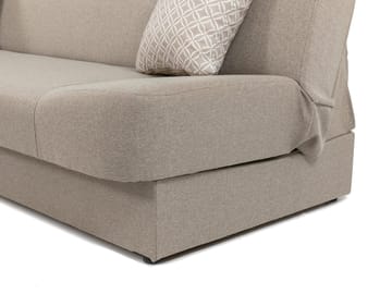Abron 3-istuttava taitettava vuodesohva 116x195 cm säilytystilalla kangasta - Harmaa - Huonekalut - Sohva - Vuodesohva - 3 istuttava vuodesohva