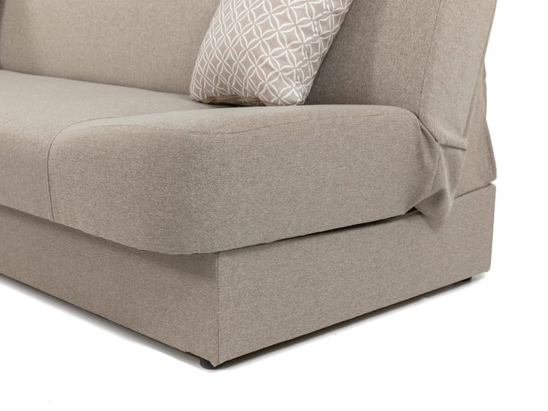 Abron 3-istuttava taitettava vuodesohva 116x195 cm säilytystilalla kangasta - Harmaa - Huonekalut - Sohva - Vuodesohva - 3 istuttava vuodesohva