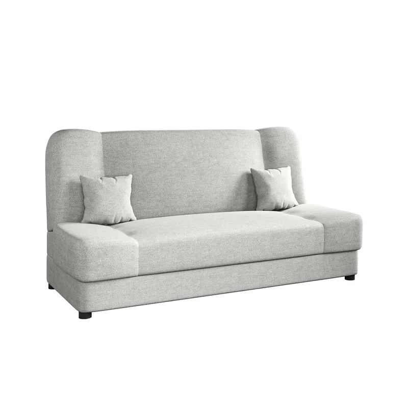 Abron 3-istuttava taitettava vuodesohva 116x195 cm säilytystilalla kangasta, Harmaa