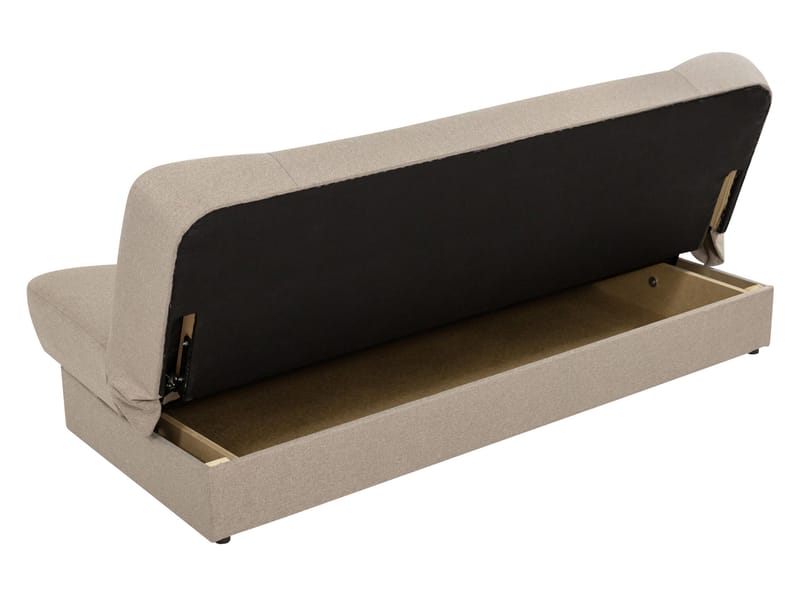 Abron 3-istuttava taitettava vuodesohva 116x195 cm säilytystilalla kangasta - Harmaa - Huonekalut - Sohva - Vuodesohva - 3 istuttava vuodesohva