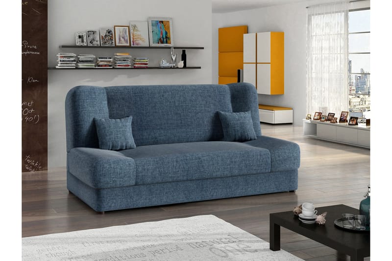 Abron Vuodesohva 3-istuttava - Sininen - Huonekalut - Sohva - Vuodesohva - 3 istuttava vuodesohva