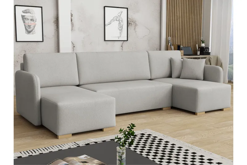 Amelus Vuodesohva 4 Hengen Sohva - Harmaa - Huonekalut - Sohva - Vuodesohva