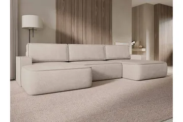 Avignon Vuodedivaanisohva, kaksoisdivaani, 5-istuttava - Beige - Huonekalut - Sohva - Vuodesohva