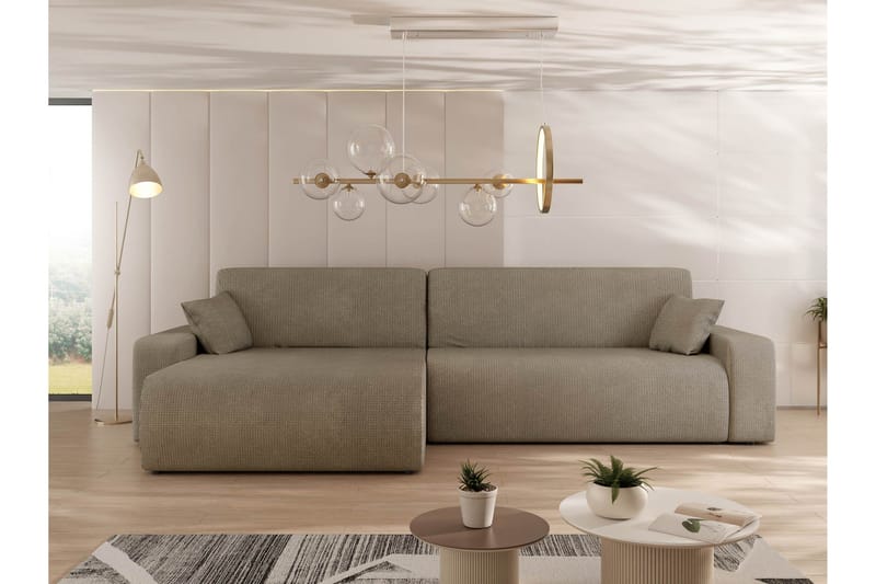 Barile Vuodesohva Divaanilla 3-istuttava Plyysi - Ruskea - Huonekalut - Sohva - Vuodesohva