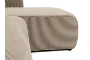 Barile Vuodesohva Divaanilla 3-istuttava Plyysi - Beige - Huonekalut - Sohva - Vuodesohva