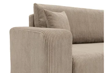 Barile Vuodesohva Divaanilla 3-istuttava Plyysi - Beige - Huonekalut - Sohva - Vuodesohva