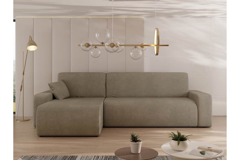 Barile Vuodesohva Divaanilla 3-istuttava Plyysi - Ruskea - Huonekalut - Sohva - Vuodesohva