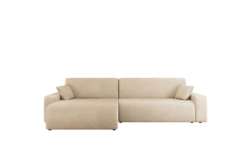 Barile Vuodesohva Divaanilla 3-istuttava Plyysi - Beige - Huonekalut - Sohva - Vuodesohva