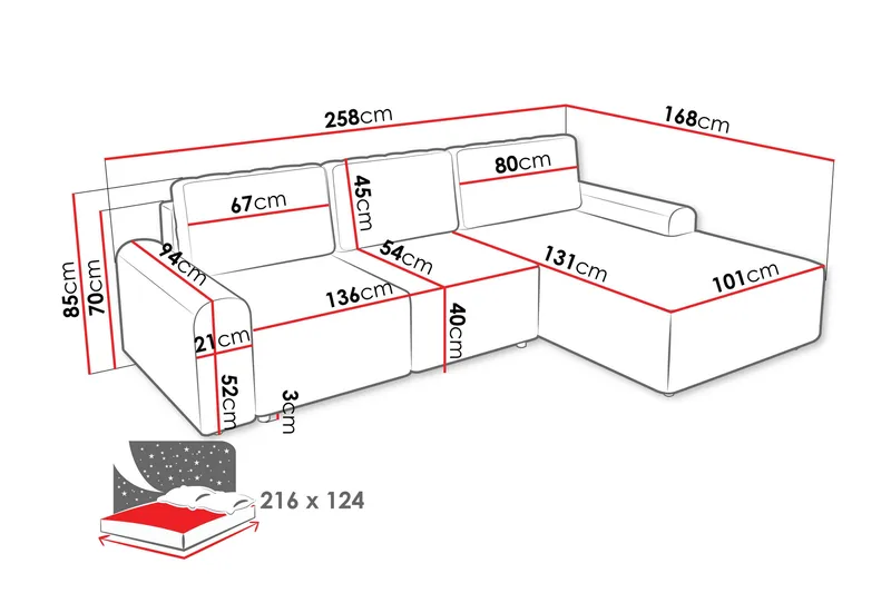 Bella Vuodesohva Divaanilla 3-istuttava Plyysi - Beige - Huonekalut - Sohva - Vuodesohva