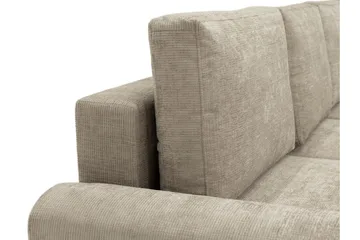 Bella Vuodesohva Divaanilla 3-istuttava Plyysi - Beige - Huonekalut - Sohva - Vuodesohva