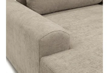Bella Vuodesohva Divaanilla 3-istuttava Plyysi - Beige - Huonekalut - Sohva - Vuodesohva