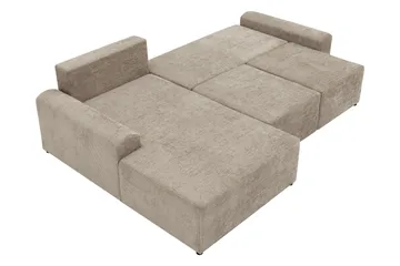 Bella Vuodesohva Divaanilla 3-istuttava Plyysi - Beige - Huonekalut - Sohva - Vuodesohva