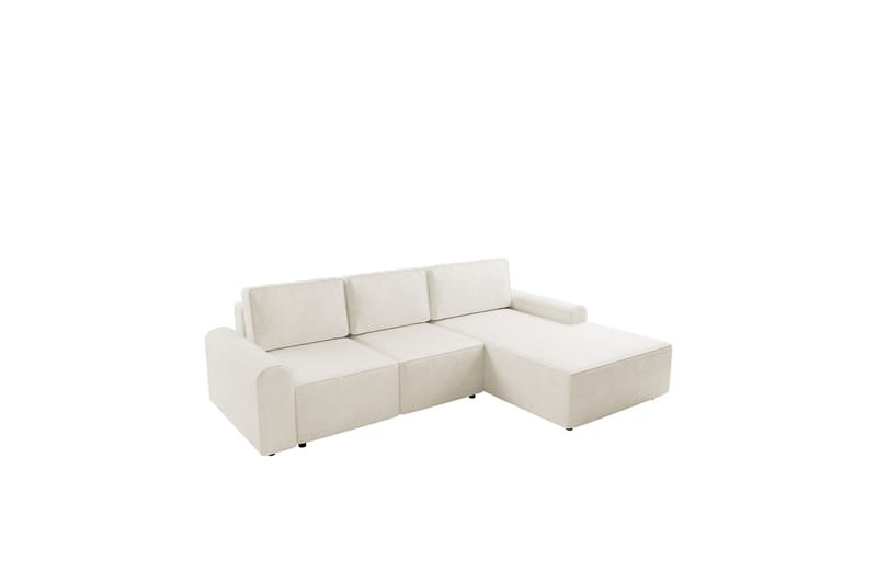 Bella Vuodesohva Divaanilla 3-istuttava Plyysi - Beige - Huonekalut - Sohva - Vuodesohva
