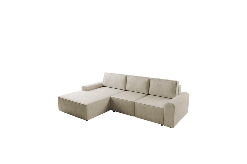 Bella Vuodesohva Divaanilla 3-istuttava Plyysi - Beige - Huonekalut - Sohva - Vuodesohva