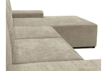 Bella Vuodesohva Tuplalevon 4-istuttava Plyysi - Beige - Huonekalut - Sohva - Vuodesohva