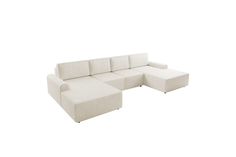 Bella Vuodesohva Tuplalevon 4-istuttava Plyysi - Beige - Huonekalut - Sohva - Vuodesohva