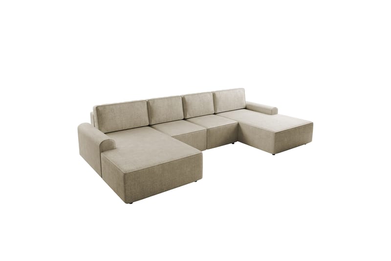 Bella Vuodesohva Tuplalevon 4-istuttava Plyysi - Beige - Huonekalut - Sohva - Vuodesohva