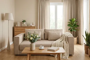 Bergen ekstra syvä 3-istuttava vuodesohva polyesterivaahto-sijauspatjalla, käännettävä kesä- ja talvipuoli, sekä pestävällä verhoilulla - Beige - Huonekalut - Sohva - Vuodesohva - 3 istuttava vuodesohva