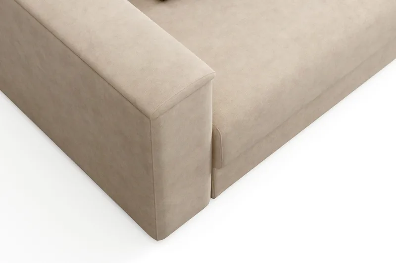 Bergen Extra Syvä 3-istuttava vuodesohva säilytystilalla - Beige - Huonekalut - Sohva - Vuodesohva - 3 istuttava vuodesohva