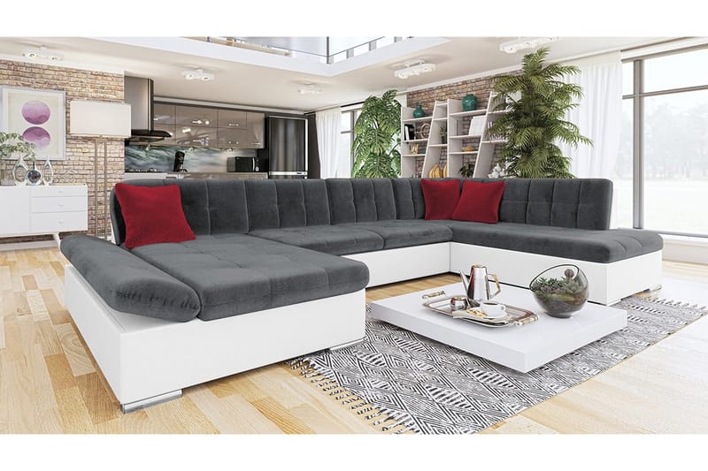 Bergen U-Vuodesohva 345x205x77 cm - Huonekalut - Sohva - Vuodesohva