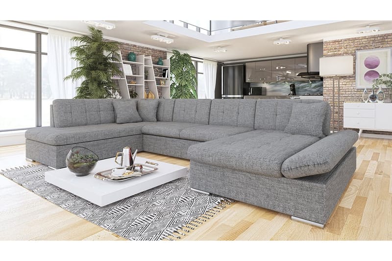 Bergen U-Vuodesohva 345x205x77 cm - Huonekalut - Sohva - Vuodesohva