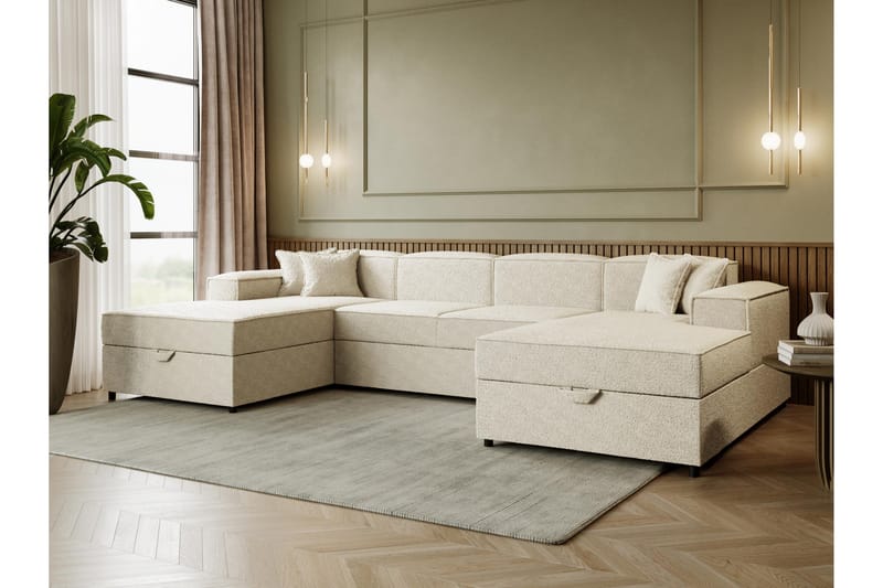 Bizantine Vuodesohva 4 Hengen Sohva - Beige - Huonekalut - Sohva - Vuodesohva