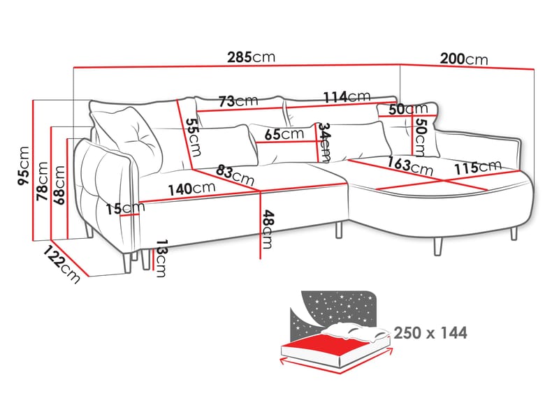 Bornalle 3-istuttava vuodesohva divaanilla - turkoosi - Huonekalut - Sohva - Vuodesohva