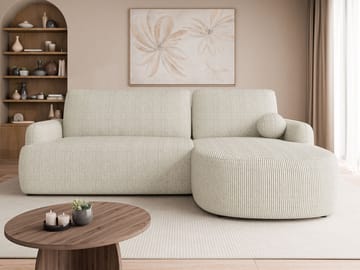 Branrel 3-istuttava sohva divaanilla - beige - Huonekalut - Sohva - Vuodesohva