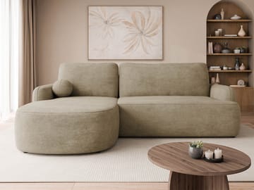 Branrel 4-istuttava vuodesohva divaanilla, vasen - Beige - Huonekalut - Sohva - Vuodesohva