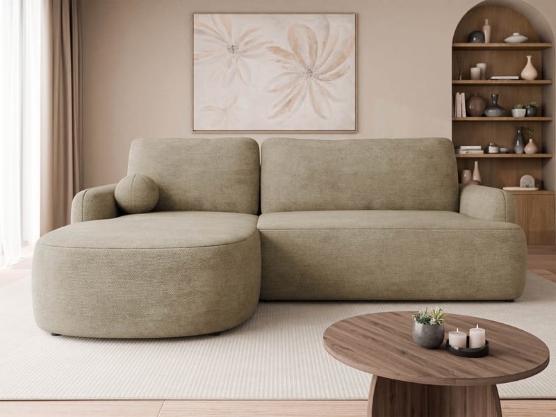 Branrel 4-istuttava vuodesohva divaanilla, vasen - Beige - Huonekalut - Sohva - Vuodesohva