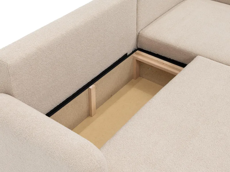 Branrel 4-istuttava vuodesohva divaanilla, vasen - Beige - Huonekalut - Sohva - Vuodesohva