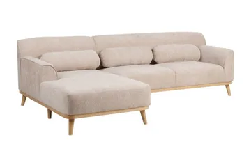Bree Kulmasohva 3-istuttava - Beige/Vaalea puu - Huonekalut - Sohva - Vuodesohva