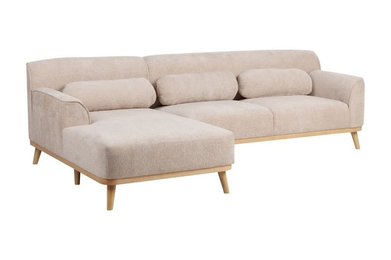 Bree Kulmasohva 3-istuttava - Beige/Vaalea puu - Huonekalut - Sohva - Vuodesohva