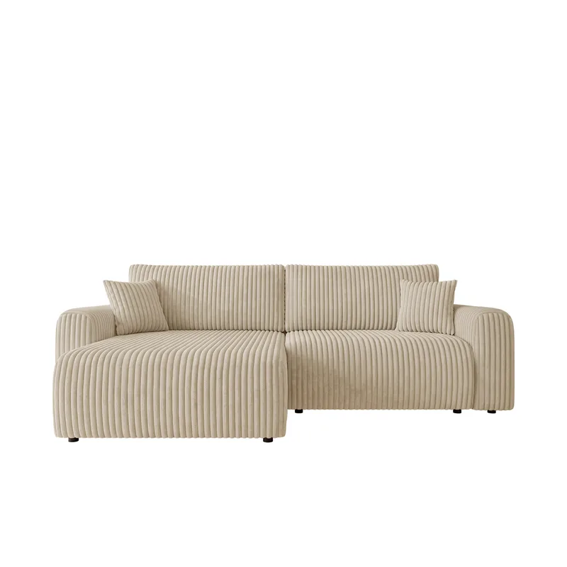 Brenor 3-istuttava vuodesohva vasenkätisellä divaanilla, beige