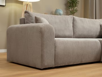 Brenor 3-istuttava vuodesohva vasenkätisellä divaanilla - beige - Huonekalut - Sohva - Vuodesohva