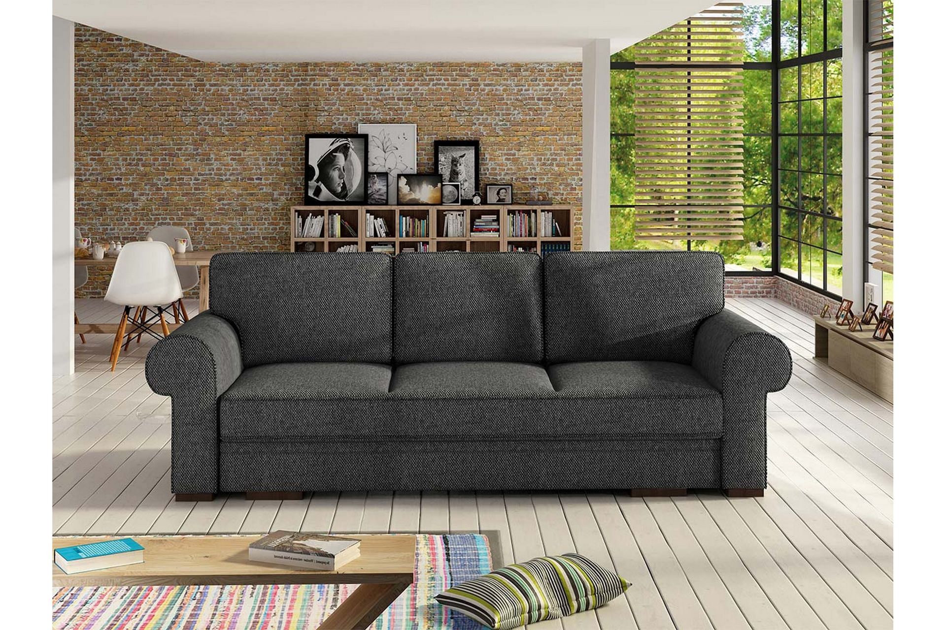 Bukett Vuodesohva 256x103x95 cm - Huonekalut - Sohva - Vuodesohva - 3 istuttava vuodesohva