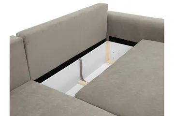 Burketown Vuodesohva Divaanilla 3-istuttava Sametti - Beige - Huonekalut - Sohva - Vuodesohva