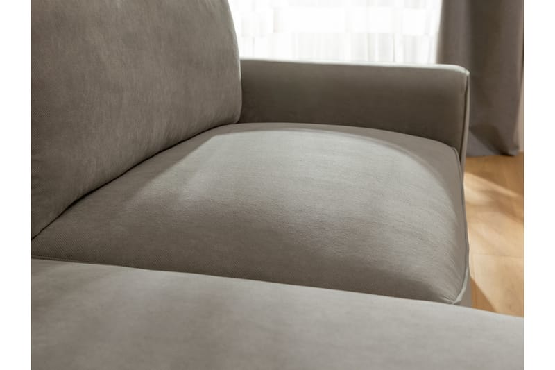 Burketown Vuodesohva Divaanilla 3-istuttava Sametti - Beige - Huonekalut - Sohva - Vuodesohva