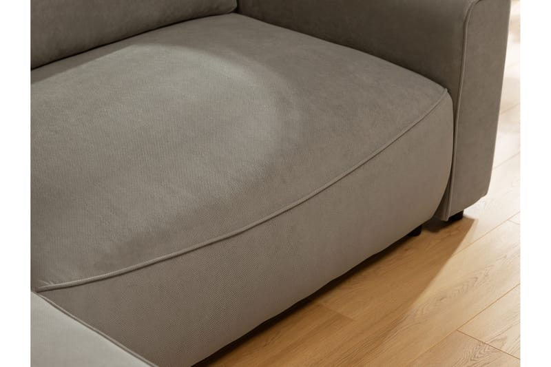 Burketown Vuodesohva Divaanilla 3-istuttava Sametti - Beige - Huonekalut - Sohva - Vuodesohva
