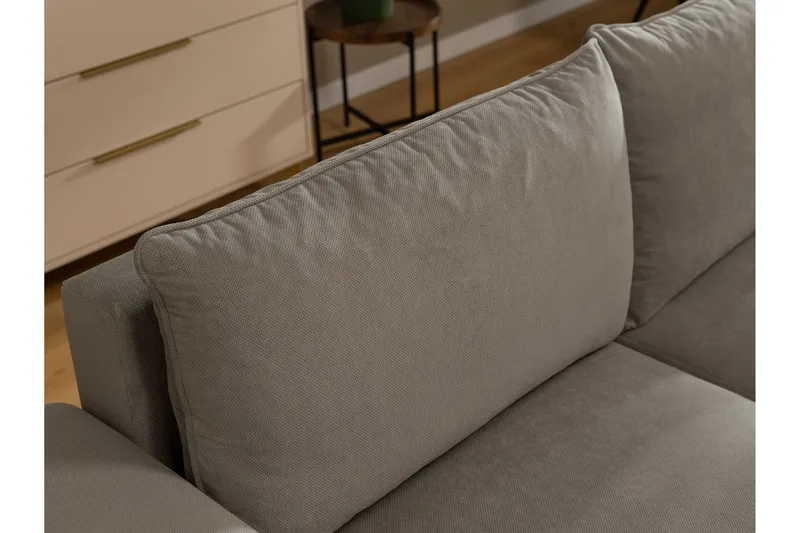 Burketown Vuodesohva Divaanilla 3-istuttava Sametti - Beige - Huonekalut - Sohva - Vuodesohva