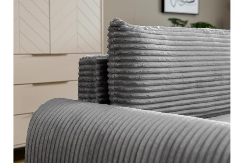 Burman Vuodesohva Divaanilla 3-istuttava Manchester - Harmaa - Huonekalut - Sohva - Vuodesohva