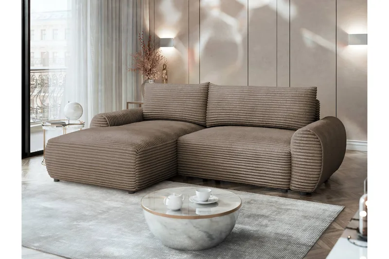 Burman Vuodesohva Divaanilla 3-istuttava Manchester - Ruskea - Huonekalut - Sohva - Vuodesohva