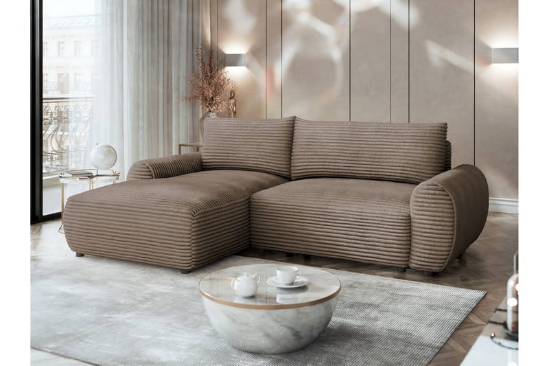 Burman Vuodesohva Divaanilla 3-istuttava Manchester - Ruskea - Huonekalut - Sohva - Vuodesohva