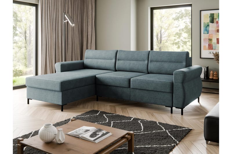 Busness Vuodesohva Divaanilla 3-istuttava Plyysi - Harmaa - Huonekalut - Sohva - Vuodesohva