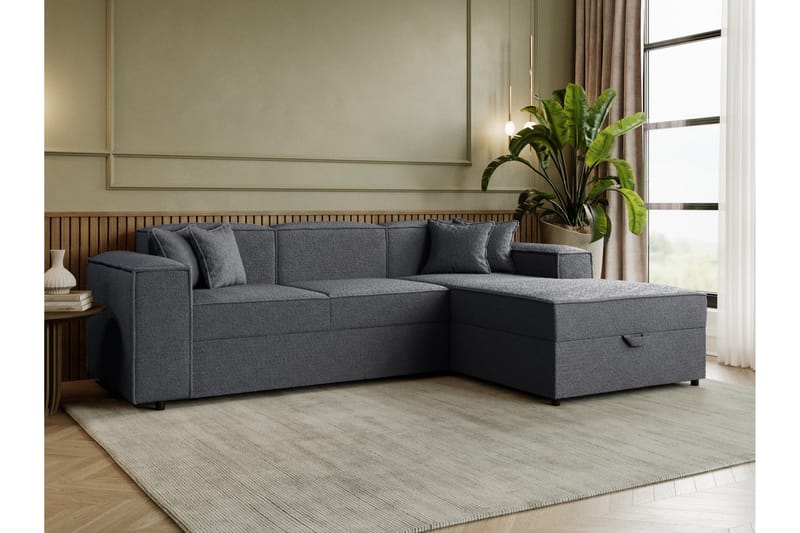 Bysanttilainen Vuodesohva 3-Istuttavalla Divaanilla - Harmaa - Huonekalut - Sohva - Vuodesohva