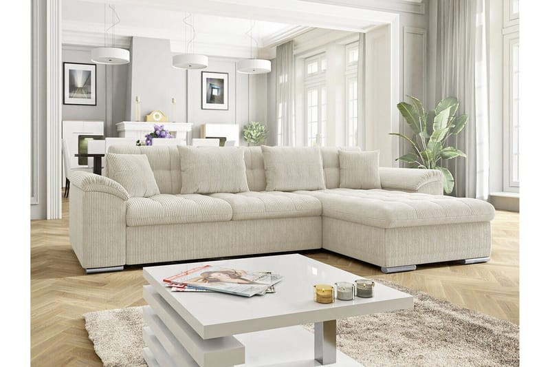 Camior 3-sits Hörnbäddsoffa beige - Huonekalut - Sohva - Vuodesohva